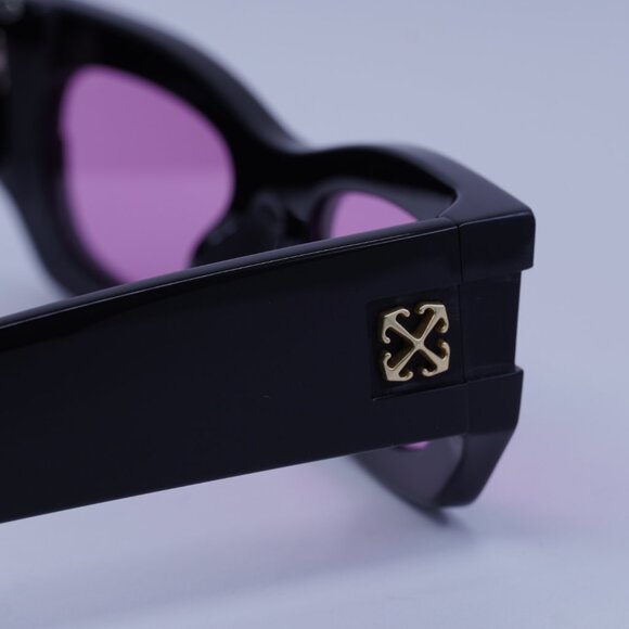 Off-White OERI147 BELLEVILLE 1030 Sunglasses Black Cat Eye Frame, Pink Lenses - Picture 8 of 9